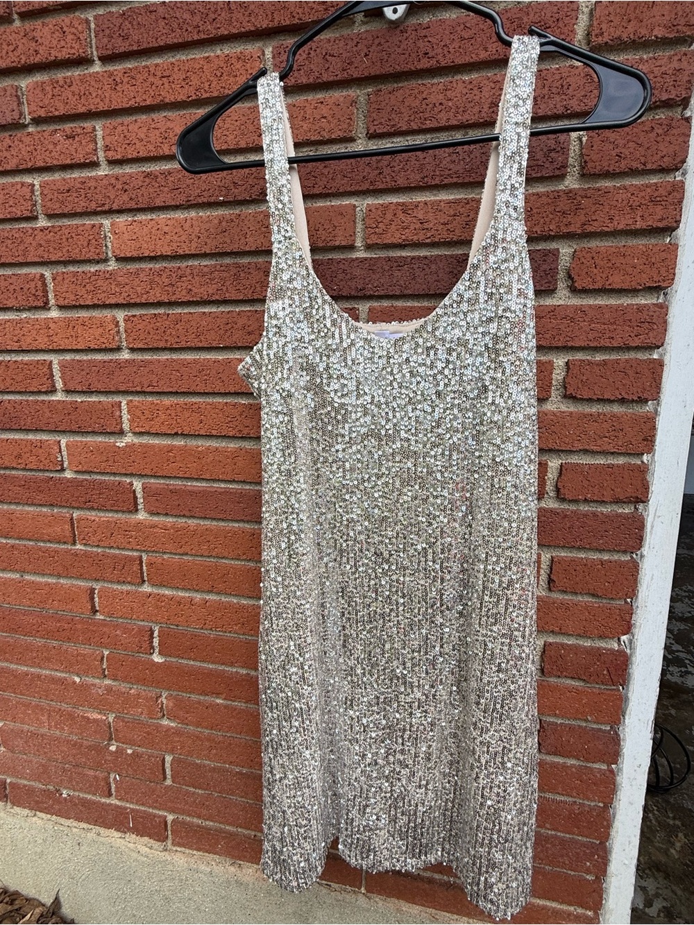 Eyeshadow Silver Sequin Mini Dress